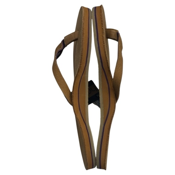 Hari Mari Meadows Leather Flip Flops Tobacco Sz 6 NWT - Picture 5 of 6